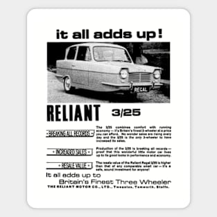 RELIANT REGAL - advert Magnet